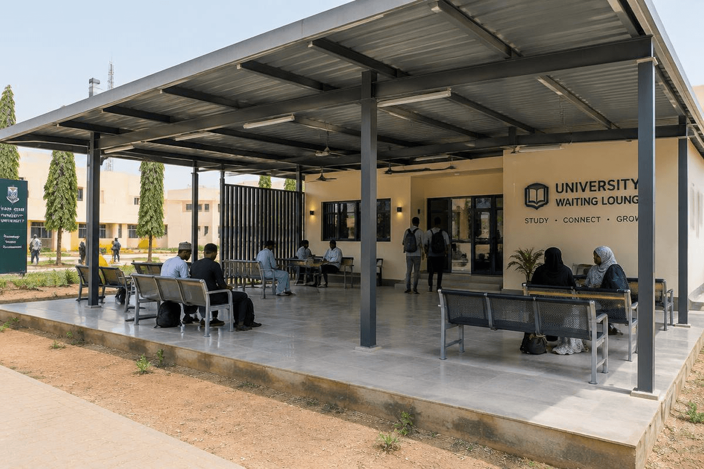 Distance Learning Centre waiting lounge at Ahmadu Bello University